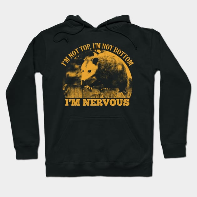 I'm Nervous Opossum Hoodie by giovanniiiii